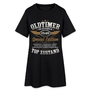Cadeau du 77e anniversaire Voiture ancienne décembre 1948 - Robe T-shirt Femme - noir - Devant