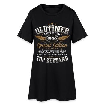 65. Geburtstag Geschenk Oldtimer Dezember 1960 - Frauen T-Shirt-Kleid - Schwarz - Vorne