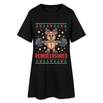 Noël Renne Héros de Rennes Noël Laide - Robe T-shirt Femme - noir - Devant