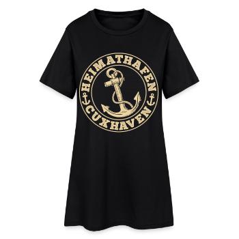 Mer du Nord PORT D’ACCUEIL CUXHAVEN Vacances Drôle - Robe T-shirt Femme - noir - Devant