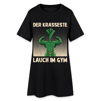 Haltérophiles LES POIREAUX LES PLUS FOUS DE LA SALLE DE SPORT Drôle - Robe T-shirt Femme - noir - Devant