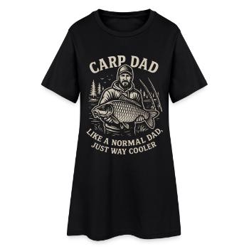 Carp Dad: Cooler Than Normal Dads - Frauen T-Shirt-Kleid - Schwarz - Vorne