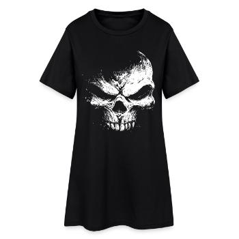 Evil Skull – Dark Grinning Beast - Frauen T-Shirt-Kleid - Schwarz - Vorne