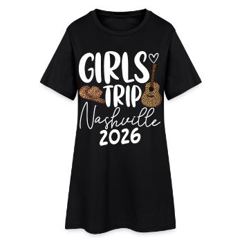 Voyage entre filles Nashville 2026 - Robe T-shirt Femme - noir - Devant