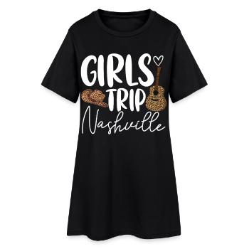 Voyage entre filles Nashville - Robe T-shirt Femme - noir - Devant