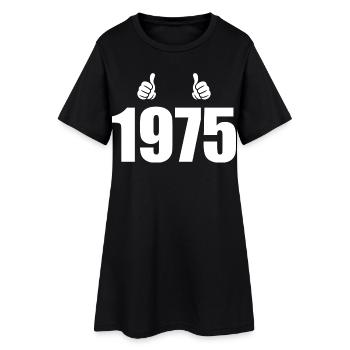 Vintage 1975 Birthday Vintage Retro Saying - Women’s T-Shirt Dress - black - Front