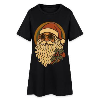 Vintage Santa Claus Design Rétro Lover - Robe T-shirt Femme - noir - Devant