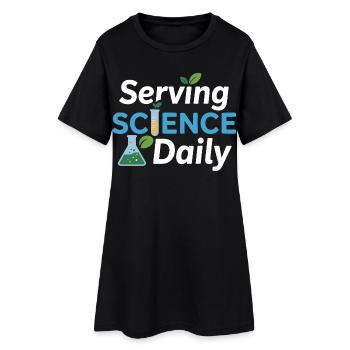 Au service de la profession d’expert diététicien de Science Daily - Robe T-shirt Femme - noir - Devant