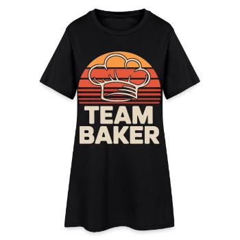 Team Baker Rétro - Robe T-shirt Femme - noir - Devant