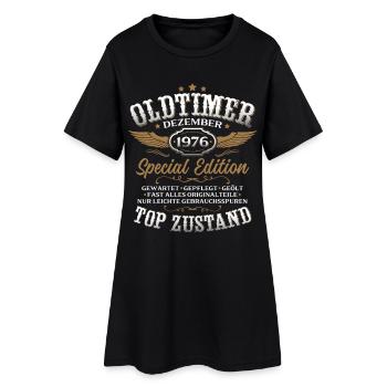 50. Geburtstag Geschenk Oldtimer Dezember 1976 - Frauen T-Shirt-Kleid - Schwarz - Vorne