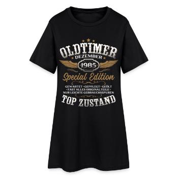 Cadeau pour le 40e anniversaire Voiture ancienne décembre 1985 - Robe T-shirt Femme - noir - Devant