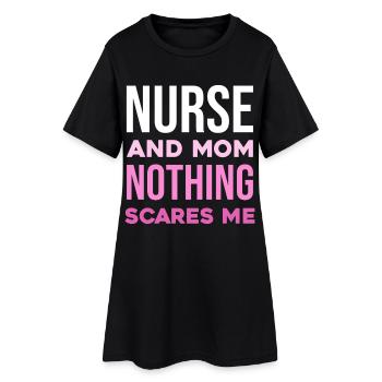 Nurse and mother: Undaunted - Women’s T-Shirt Dress - black - Front