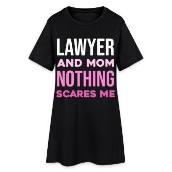 Avocat et maman – Rien ne me fait peur - Robe T-shirt Femme - noir - Devant