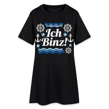 Vacances de Binz Rügen en mer Baltique - Robe T-shirt Femme - noir - Devant