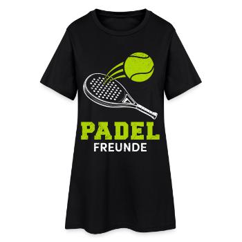 Équipe de Padel PADEL FRIENDS Jeux de padel amusants - Robe T-shirt Femme - noir - Devant