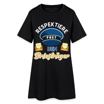 Facteur RESPECT MAIL LE FACTEUR DRÔLE - Robe T-shirt Femme - noir - Devant