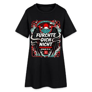 PEUR PAS du Japon Fleurs de cerisier Fuji - Robe T-shirt Femme - noir - Devant