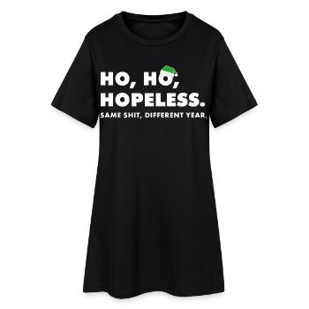 Ho ho désespéré : Expression anti-Noël - Robe T-shirt Femme - noir - Devant
