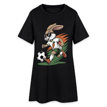 Le lapin de carotte dans le style du football - Robe T-shirt Femme - noir - Devant