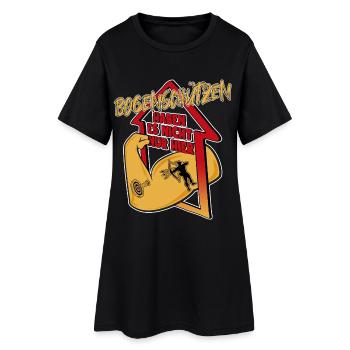 Bogen schießen - Frauen T-Shirt-Kleid - Schwarz - Vorne