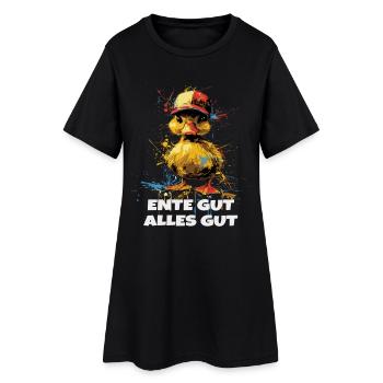 Duck good all good humor - Women’s T-Shirt Dress - black - Front