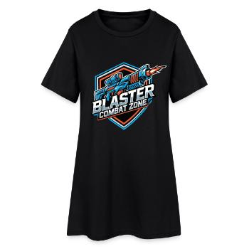 Blaster Combat Zone – Logo-Farbe - Frauen T-Shirt-Kleid - Schwarz - Vorne
