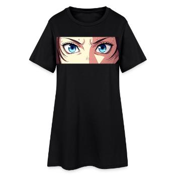 Anime Eyes Blue Iris Manga Fan - Robe T-shirt Femme - noir - Devant