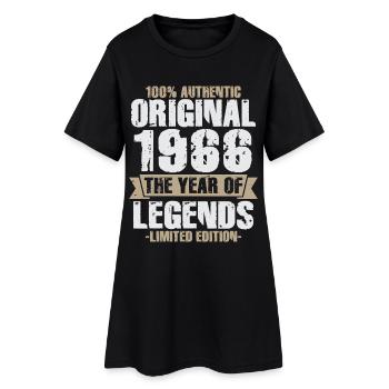 Original 1966 Vintage Vintage Anniversaire Rétro - Robe T-shirt Femme - noir - Devant