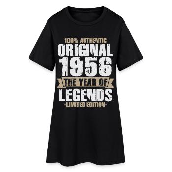 Original 1956 Vintage Vintage Anniversaire Rétro - Robe T-shirt Femme - noir - Devant