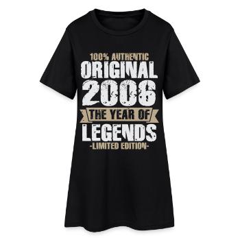 Original 2006 Vintage Vintage Anniversaire Rétro - Robe T-shirt Femme - noir - Devant