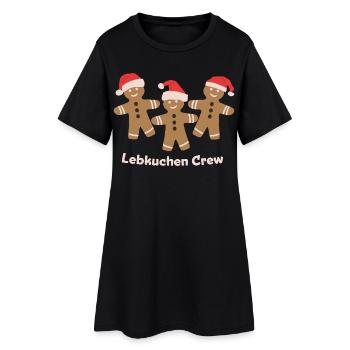 Boulangerie de Noël Gingerbread Crew - Robe T-shirt Femme - noir - Devant