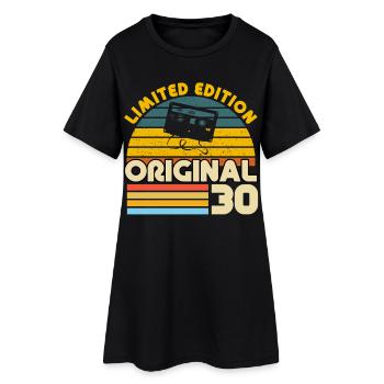 30 Ans Vintage Cadeau Anniversaire Rétro Original - Robe T-shirt Femme - noir - Devant