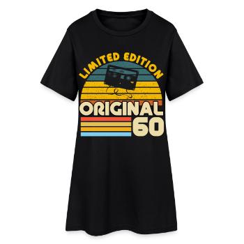 60 Ans Vintage Cadeau Anniversaire Rétro Original - Robe T-shirt Femme - noir - Devant