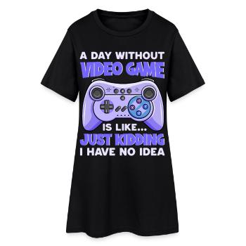 Jeux de joueurs - Robe T-shirt Femme - noir - Devant