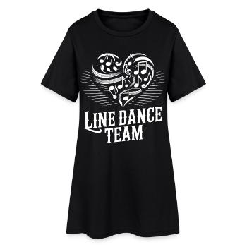 Partitions de l’équipe de danse en forme de cœur - Robe T-shirt Femme - noir - Devant