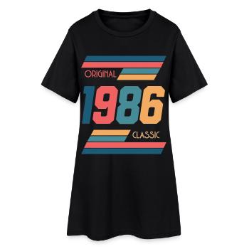 40e anniversaire Millésime 1986 - Robe T-shirt Femme - noir - Devant