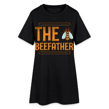 Imker - Frauen T-Shirt-Kleid - Schwarz - Vorne