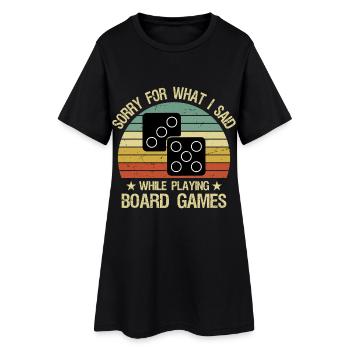 Funny Board Game Quote Board Gamer Player - Frauen T-Shirt-Kleid - Schwarz - Vorne