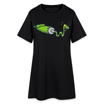 Snake painter - Women’s T-Shirt Dress - black - Front