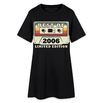 Anniversaire rétro Vintage 2006 Vintage Born Retro - Robe T-shirt Femme - noir - Devant