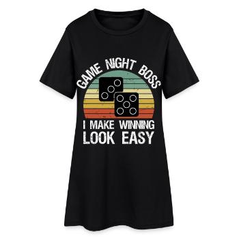 Animateur de la soirée jeux I Soirée de jeux de société en famille - Robe T-shirt Femme - noir - Devant