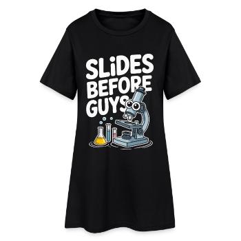 Des lames de technicien de laboratoire avant le travail de laboratoire de Guy - Robe T-shirt Femme - noir - Devant
