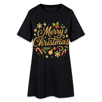 Joyeux Noël pour décorer des bijoux - Robe T-shirt Femme - noir - Devant