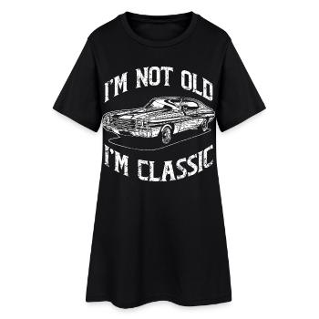 Je ne suis pas vieux, je suis du vintage des voitures classiques - Robe T-shirt Femme - noir - Devant