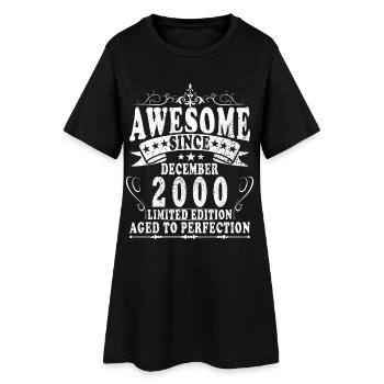 25ème Anniversaire Légende Décembre Année 2000 - Robe T-shirt Femme - noir - Devant