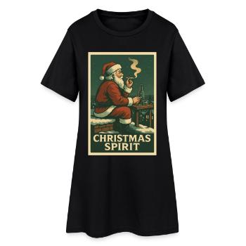 christmas spirit - Robe T-shirt Femme - noir - Devant