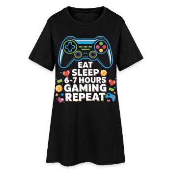 Six Seven Geek 67 Meme Jeu Drôle - Robe T-shirt Femme - noir - Devant