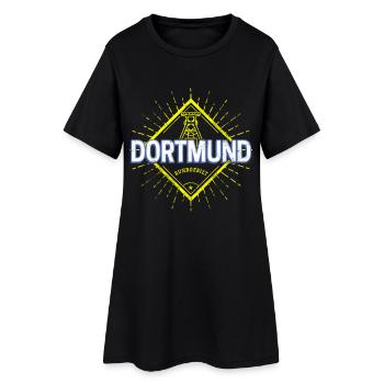 Dortmund Stadt Deutschland Zeche Vintage Souvenir - Frauen T-Shirt-Kleid - Schwarz - Vorne