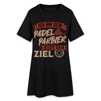Les joueurs de padel SONT VOTRE PARTENAIRE DE PADEL, PAS VOTRE BUT - Robe T-shirt Femme - noir - Devant