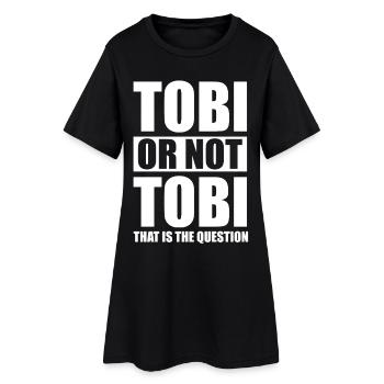 Tobi ou pas Tobi - Robe T-shirt Femme - noir - Devant